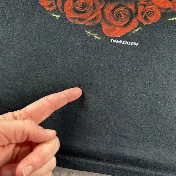 Grateful Dead Shirt Mens Large Black Skull Roses Vine Y2K Modern Retro Band Punk - Picture 5 of 10